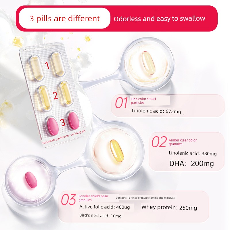 Alpha Runkang Pregnant and Postpartum Women's Dha Vitamin Alpha-Linolenic Acid Probiotics Pre-Pregnancy Active Folic Acid Nutrition Pack — 2