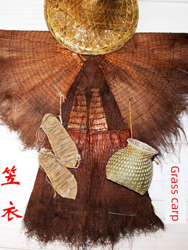 Decorative Brown Clothing and Hats, Wearable Rural-Style Decorations, Straw Sandals, Agricultural Cultural Props
