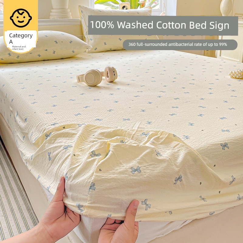 2026 Winter New Model A-Class Fitted Sheet Single Piece Full Coverage Dustproof Mattress Protector Single Dormitory Children's Bed Sheet Set