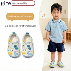 Kindergarten Indoor Shoes for Boys, Slip-On Canvas Shoes, Soft-Soled Shoes for Toddlers, Boys' Walking Shoes, 2026 New M