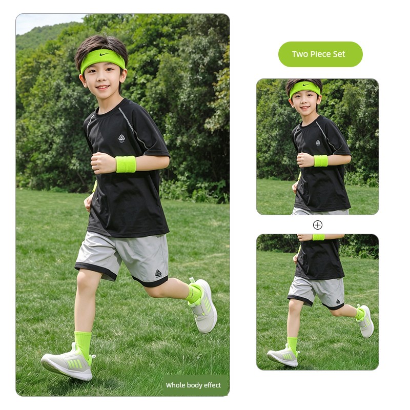 Cooling Quick-Dry Children's Short-Sleeve T-Shirt Boys' Summer 2026 New Trendy Brand Big Kids Summer Sports Outfit — 8