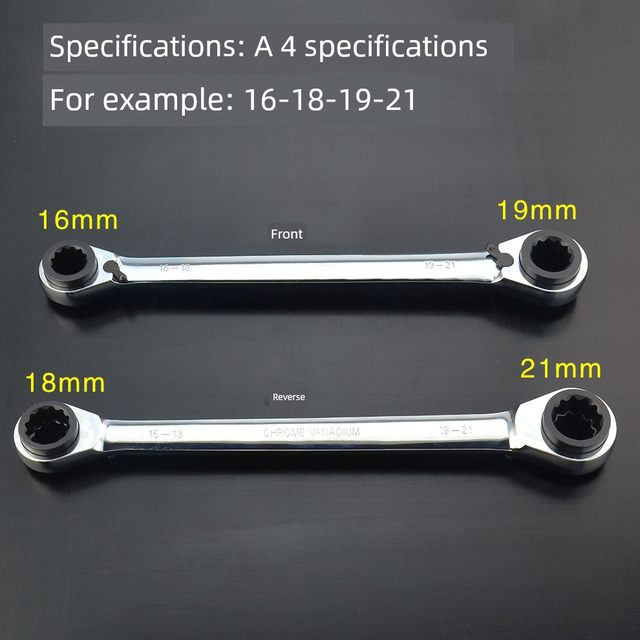Shangjiang Ratchet Wrench Tool Two-way Quick Four-Open Plum Blossom Wrench Automotive Repair Hardware Tool
