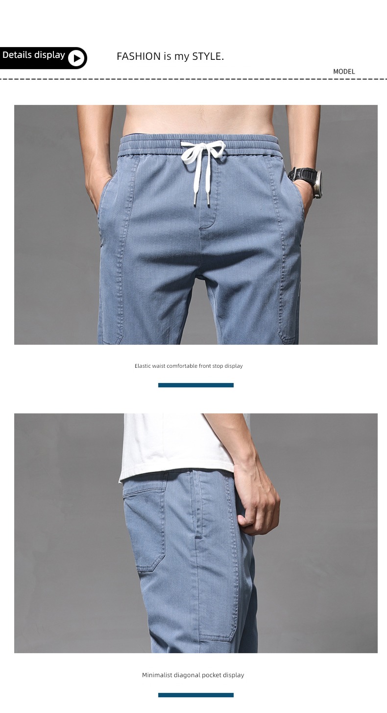 Bundle leg work clothes easy summer man Spring and Autumn trousers