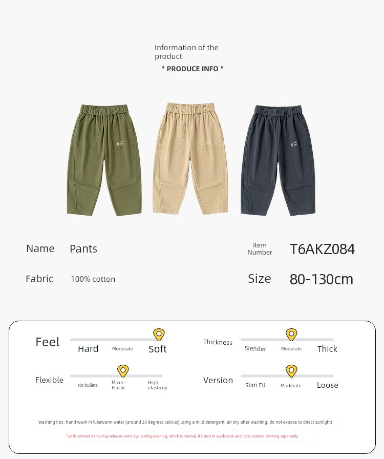Dudu Baby plus Velvet Boys' Autumn and Winter Models Pants — 19