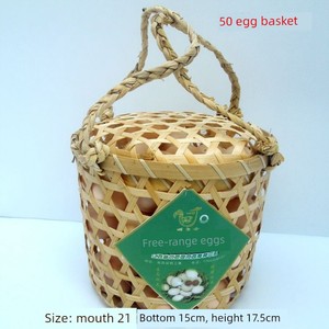Handmade Bamboo Basket for Eggs, Handmade Bamboo Weaving Basket for Picking Loquats, Strawberries, Lychees, Cherries, Sw
