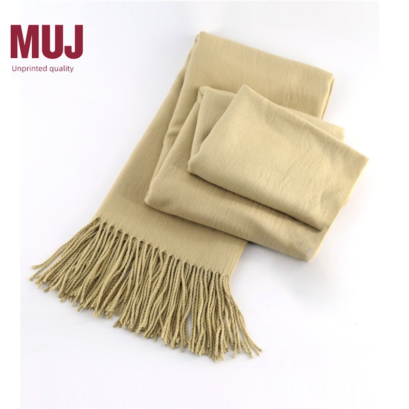 MUJ goods in stock MUJI winter tassels Versatile scarf