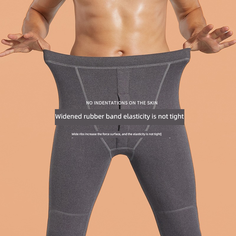 winter man Warm pants Plush thickening Cashmere kneepad Lay a foundation Interpenetrating Derong Self heating Autumn trousers northeast cotton-padded trousers
