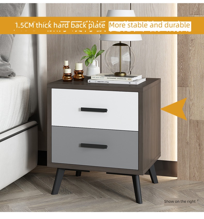 Pack up modern Light luxury solid wood household bedroom bedside cupboard