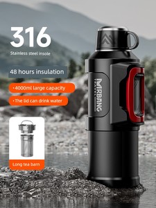 Outdoor Large Capacity Thermos Cup Stainless Steel Tea Cup Portable Kettle Car Household Thermos