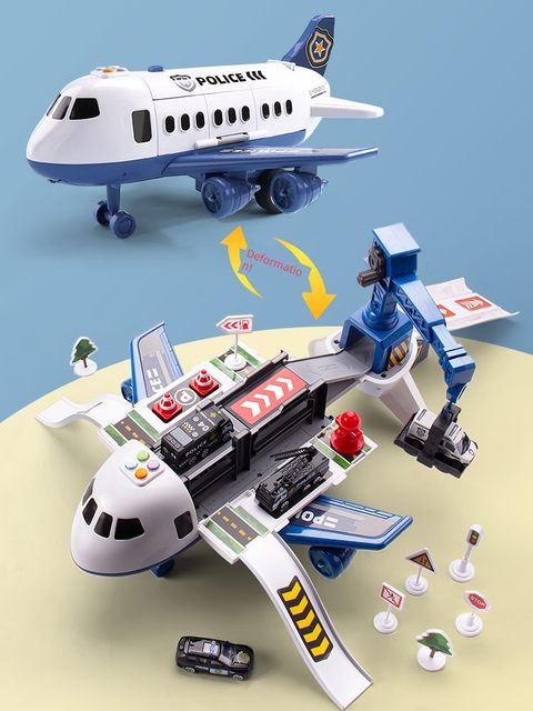 Extra large aircraft model toy children's passenger aircraft with wheels lighting alloy model aircraft boy simulation ornament assembly