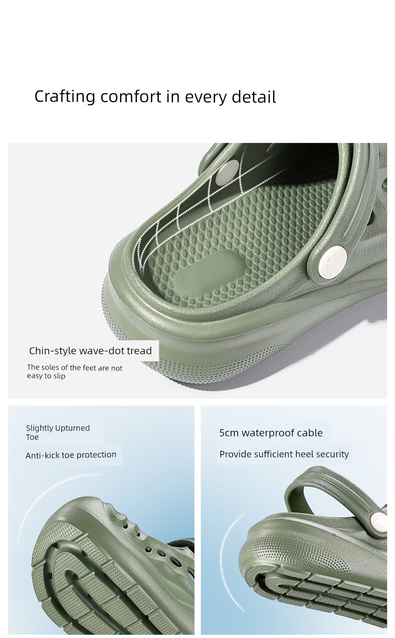 Happy Mary Children's Summer Clogs, Breathable Casual Hole Shoes for Boys, Suitable for Older Children, Outdoor Beach Sandals — 10