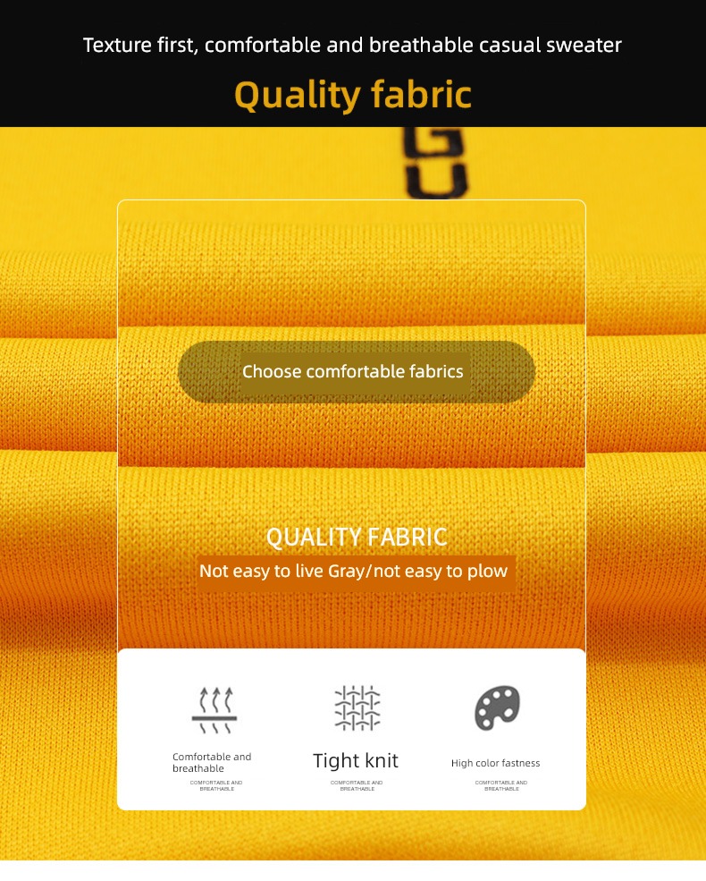 male tide ins Spring and Autumn Condom black Round neck Sweater