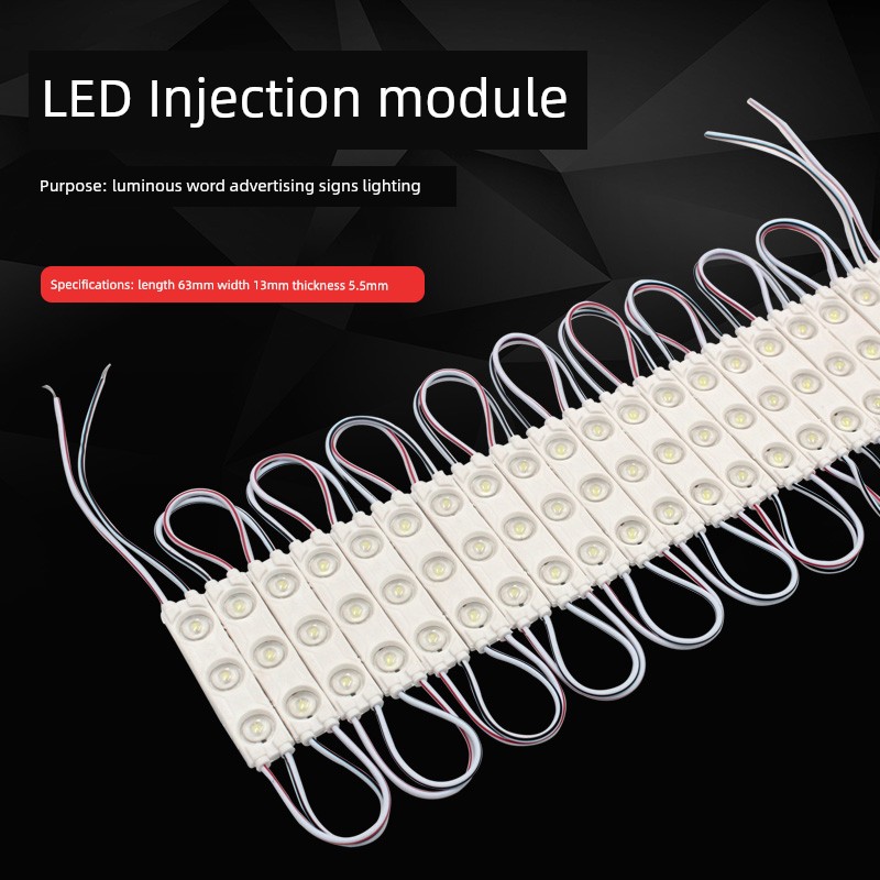 Waterproof LED Advertising Super Injection Module Super Bright LED Luminous Characters 2835 Three-Security Chip Copper Bracket Module Lamp