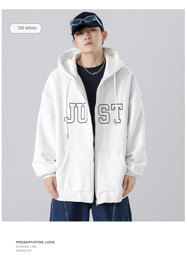 spring and autumn Color contrast Splicing stand collar men's wear Jacket loose coat