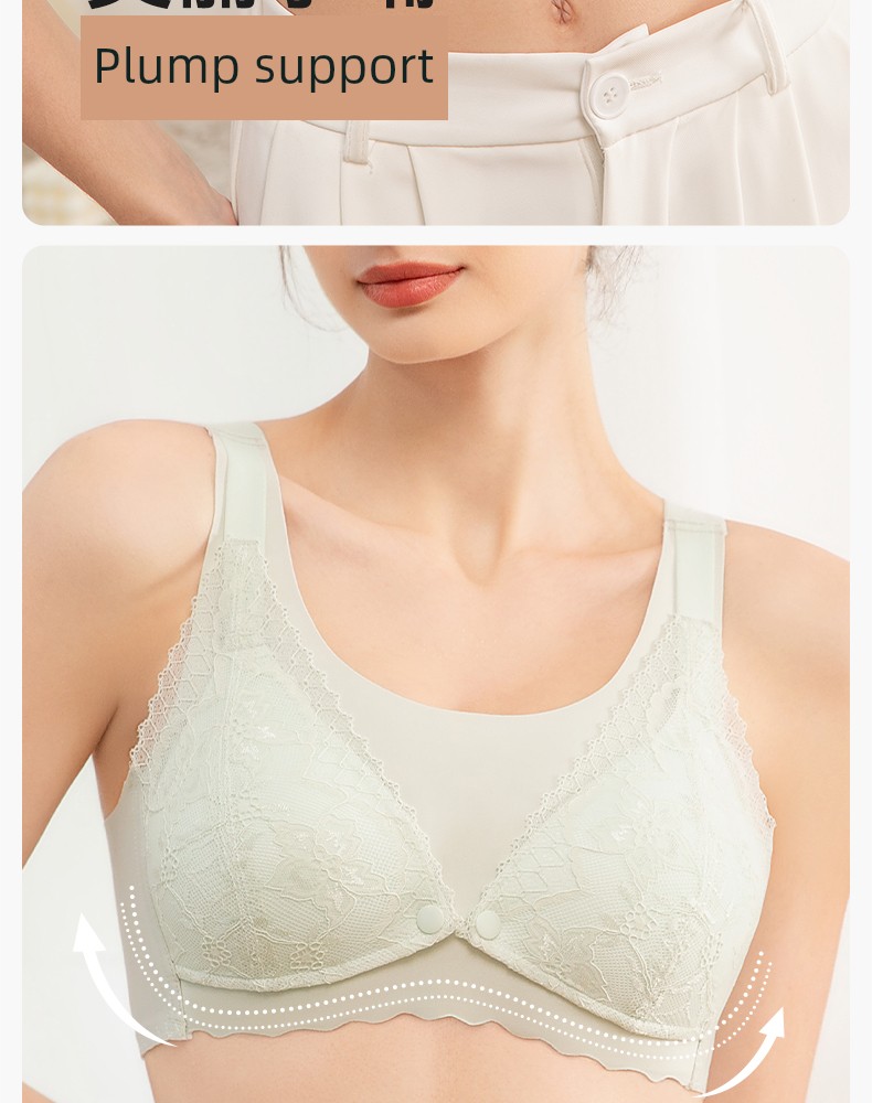 [Clearance] 129.9 Choose Any 2 Pieces October Crystal Maternity Nursing Bra Plus Size Breathable Postpartum Bra — 45