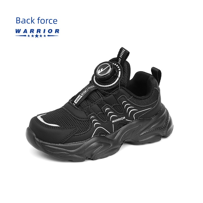 Warrior Kids Campus Rotating Buckle Breathable White Shoes — 5