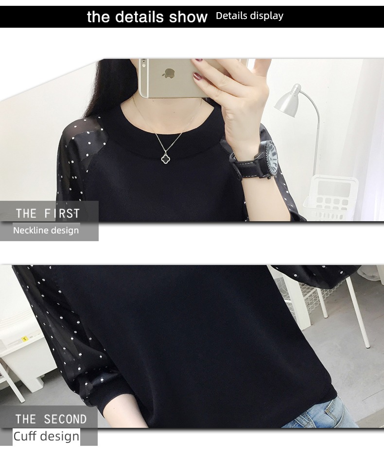 Early autumn clothes Air conditioning shirt easy Chiffon sleeve jacket T-shirt