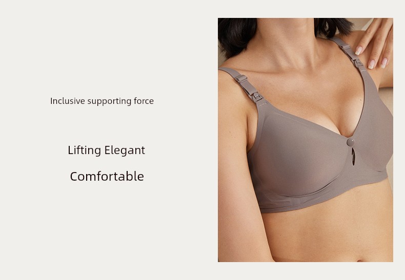 Sohiwoo Maternity Breastfeeding Underwear Autumn Push up and Anti-Sagging Bra Breastfeeding Special Pregnancy Plus Size — 23