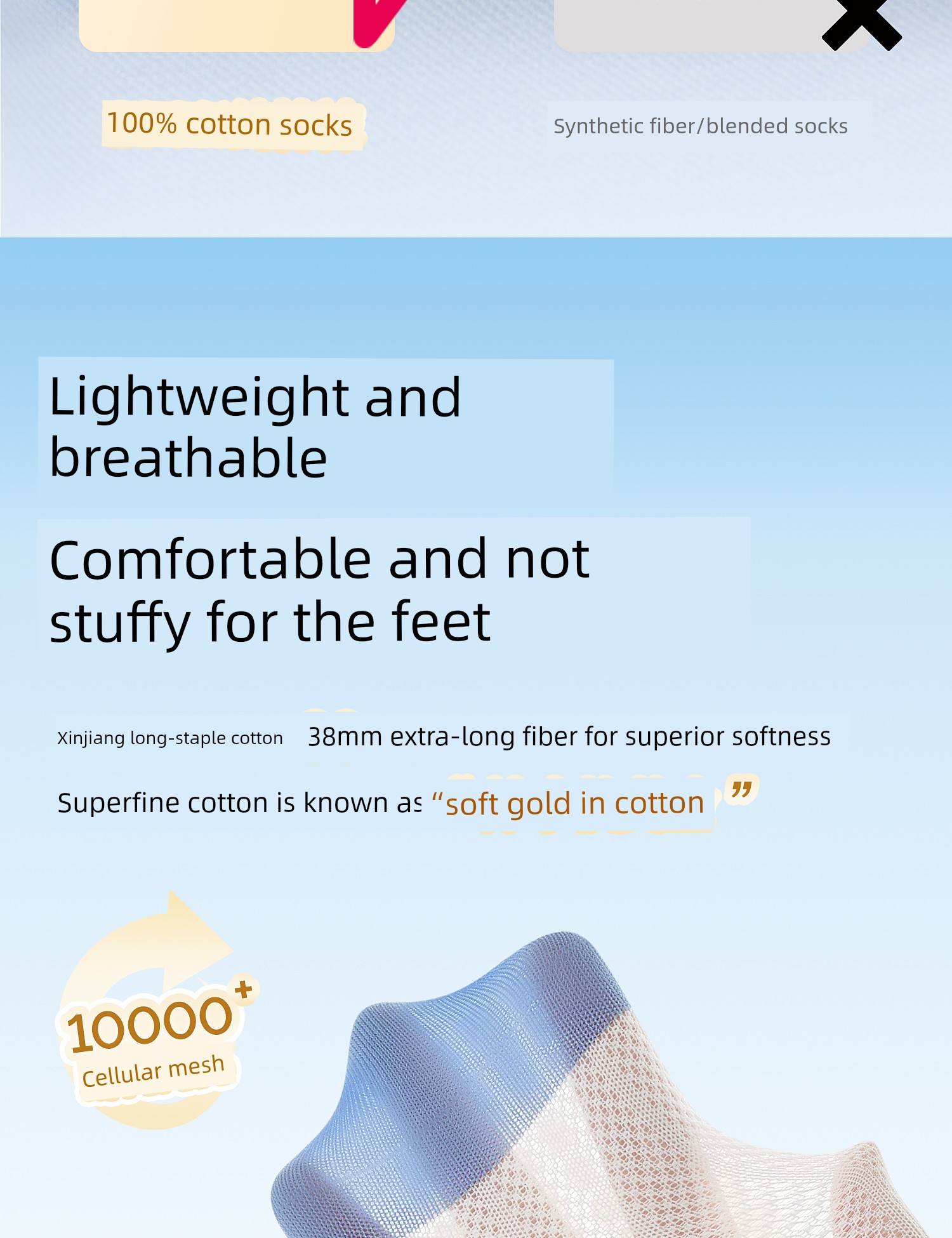 Baby Floor Socks Summer Thin Pure Cotton Class a Indoor Anti-Slip Socks for Boys Mid-Calf Infant Learning-To-Walk Socks — 4