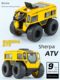 Russia 1/24 Sherpa ATV All-terrain Children's Off-Road Simulation Alloy Boy Sound Light Return toy Car