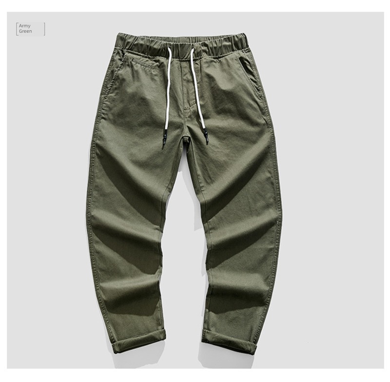 autumn Nine points Korean version Self-cultivation Chaopai Men's style Overalls