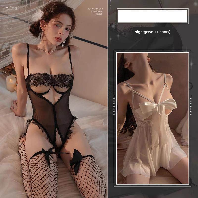 Sexy and Fun Sleepwear, Abstinence-Style Plus-Size Lace Suspender Nightgown, Abstinence-Style New Style Lingerie for Pregnant Women, Fun and Interesting — 7
