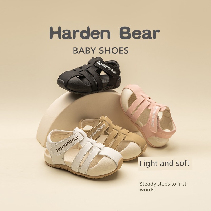 Harden Bear Children's Shoes Closed-Toe Sandals for Boys 2026 Summer New Soft-Soled Sports Beach Shoes for Girls Fashionable — 5