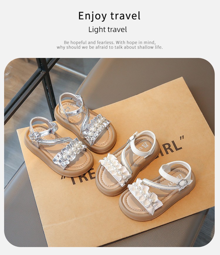 Girls' Princess Sandals 2026 New Summer Fashionable Casual Thick-Soled Soft-Soled Beach Shoes for Children and Older Girls — 1