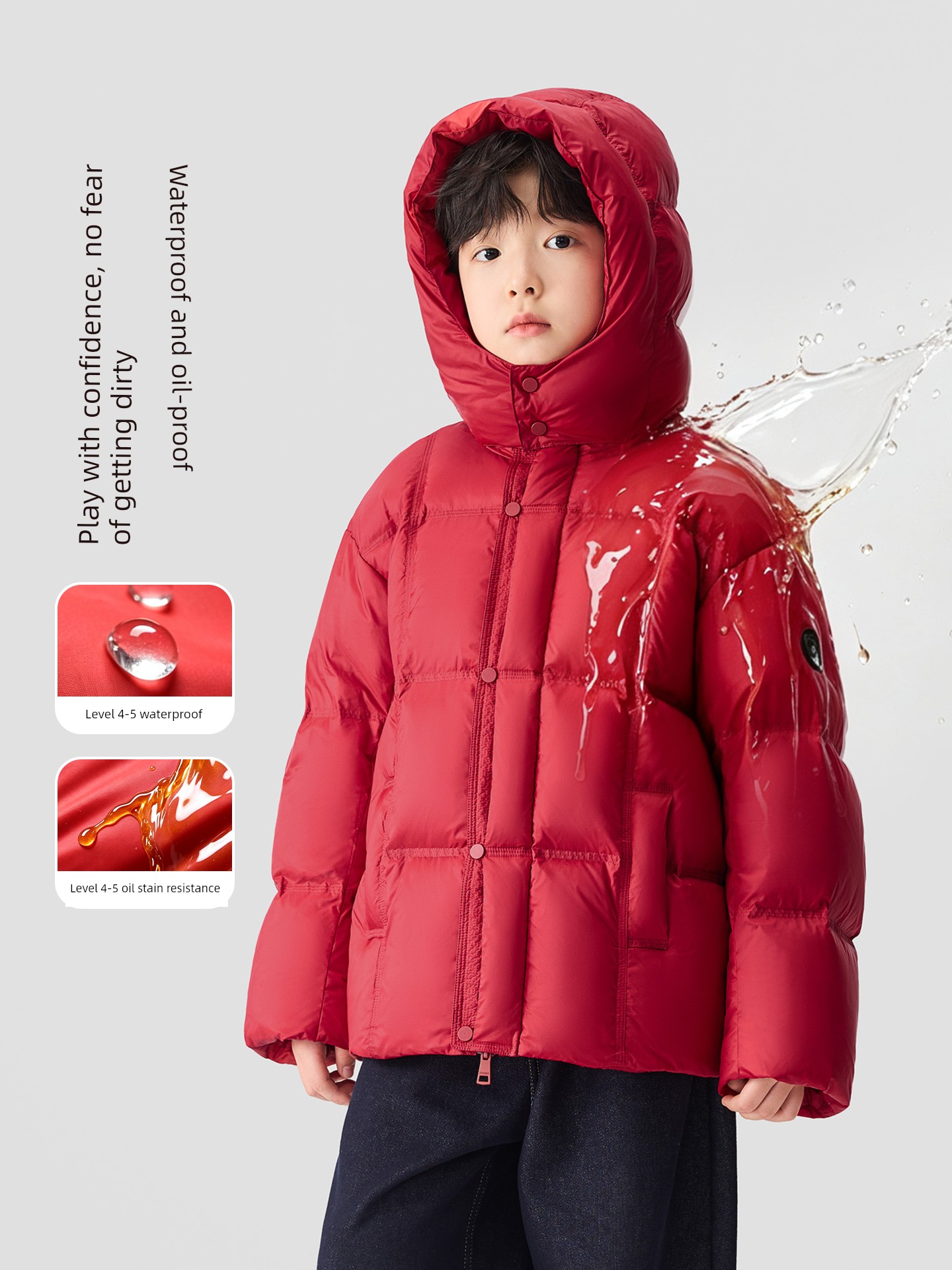 Zuoxi Children's Clothing Boys' down Jacket Winter Warm 2026 New Model Kids' Triple-Protection Thermal Storage Puffer Jacket for Older Children — 3
