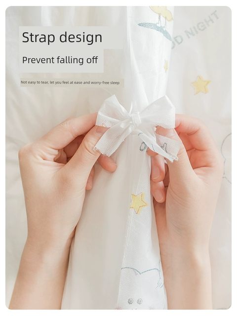 Cotton bud disposable sheets, quilt covers, pillowcases, travel dirty four-piece set, double bedding