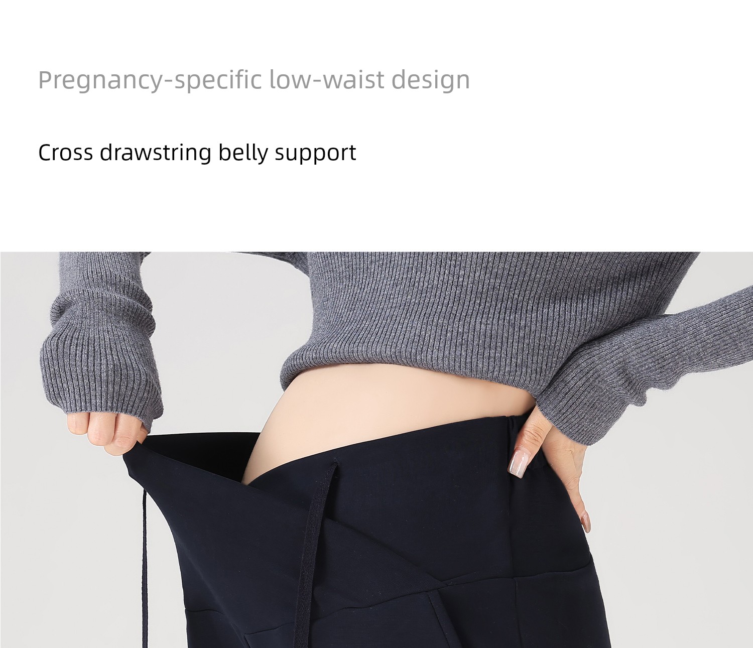 Maternity Pants for Summer, Thin Style for Outerwear, 2026 New Model, Low-Waist, Non-Tight, Straight Wide-Leg Pants for Petite Women, Suitable for Spring — 10