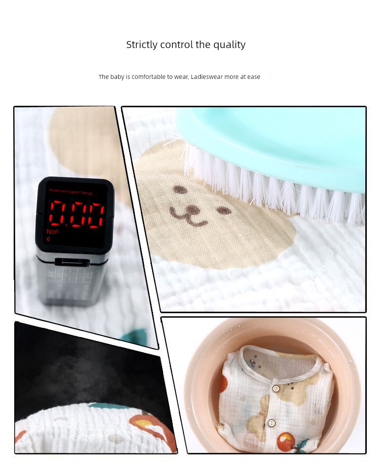 Thin Pure Cotton Summer Baby Long-Sleeved Air Conditioning Room Clothing Pajamas — 5