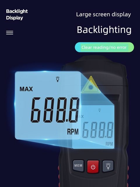 Japan three-quantity digital display tachometer contact laser speed meter non-contact strobe tachometer tachometer measurement speed measurement