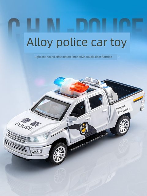 Alloy Pickup Police Car Toy Car Toy Car Boy Special Police Ambulance Simulation Model Children's Day Gift