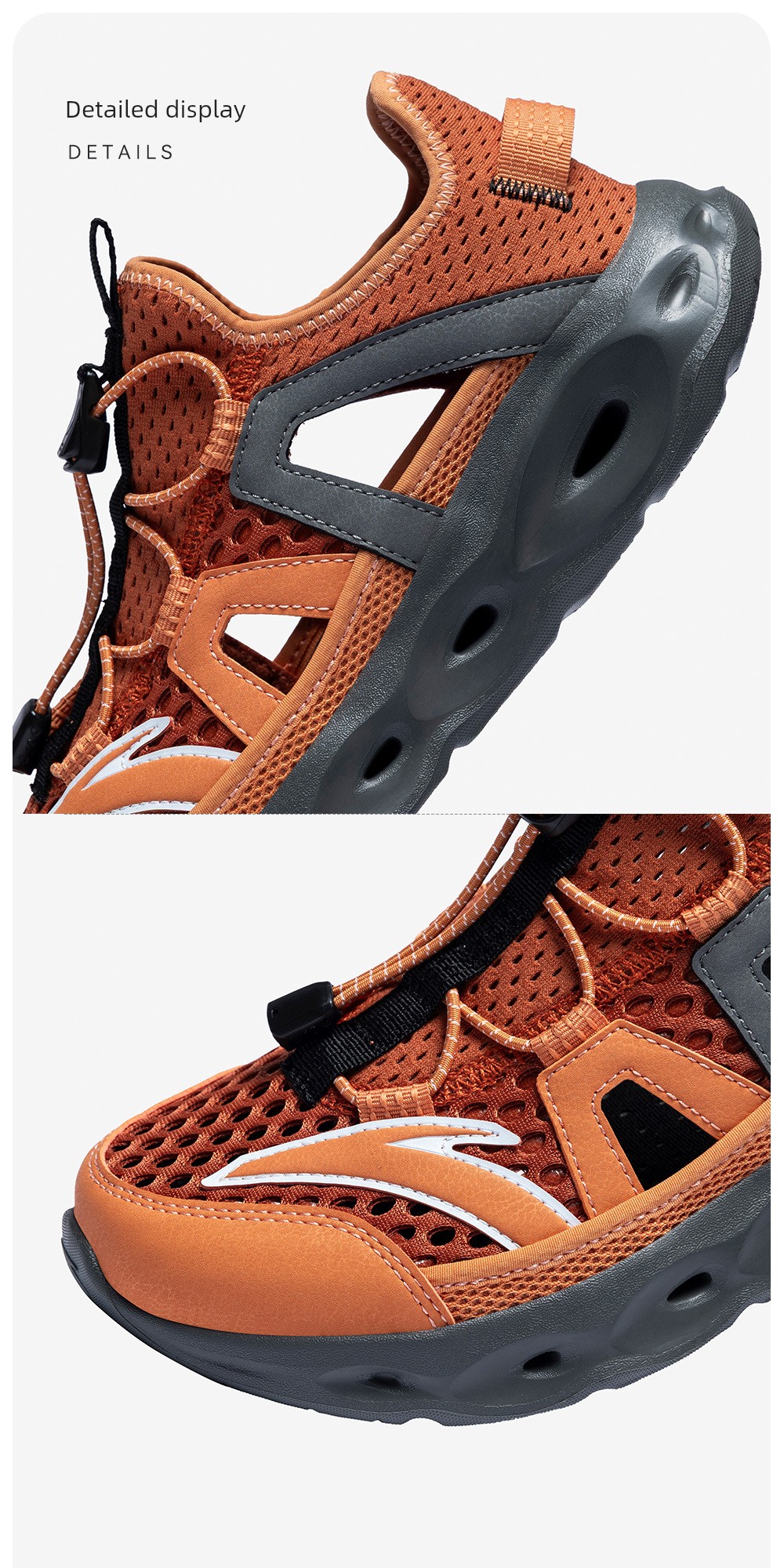 Anta Kidsren's Summer Sandals, Boys' River-Tracing Shoes, Beach Shoes, 2026 Summer New Style, Water-Resistant Outdoor Retro Sports Sandals — 81