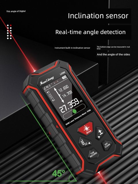 Japanese three-meter handheld bidirectional laser rangefinder infrared measuring instrument high-precision electronic ruler magnetic suction