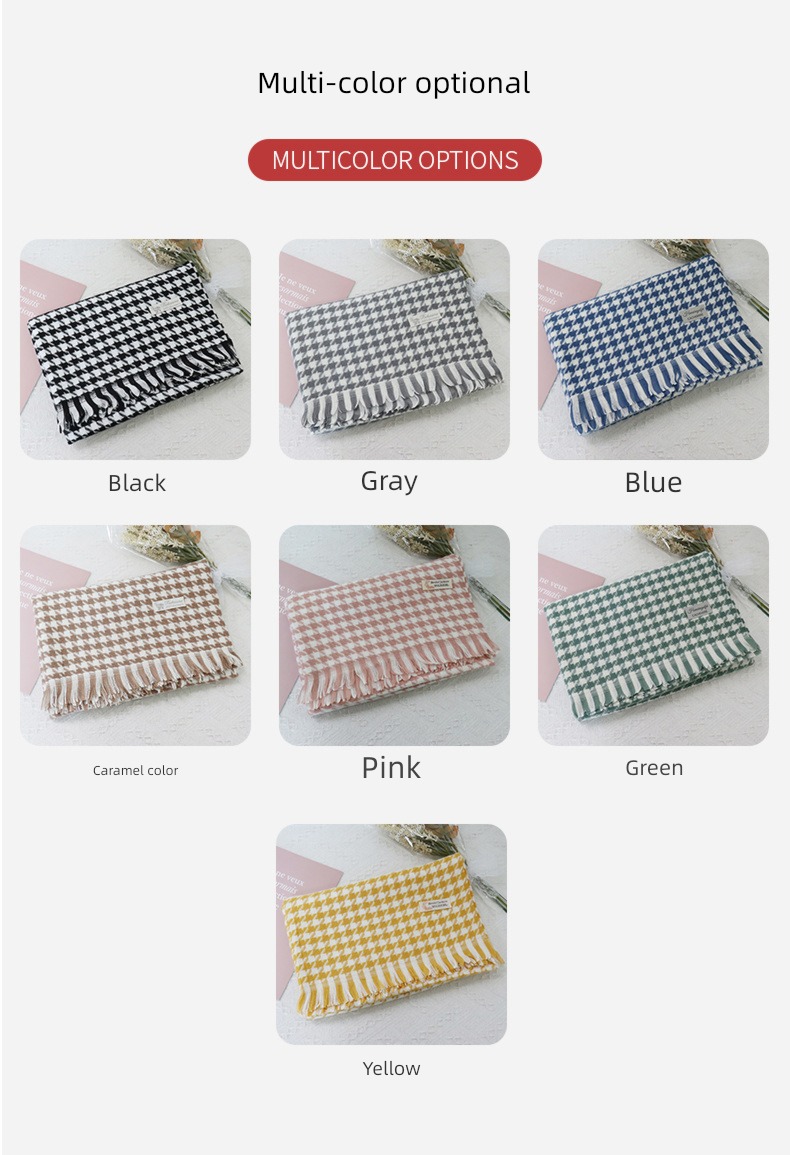 plover ins girl student Autumn and winter Korean version lattice scarf