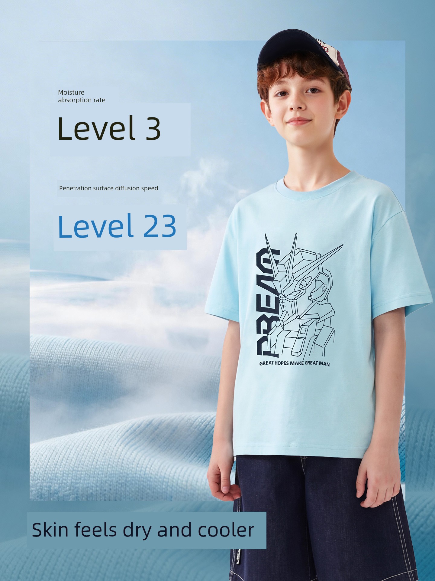 Balabala Short Sleeve Tops Casual Pure Cotton Children's Clothing