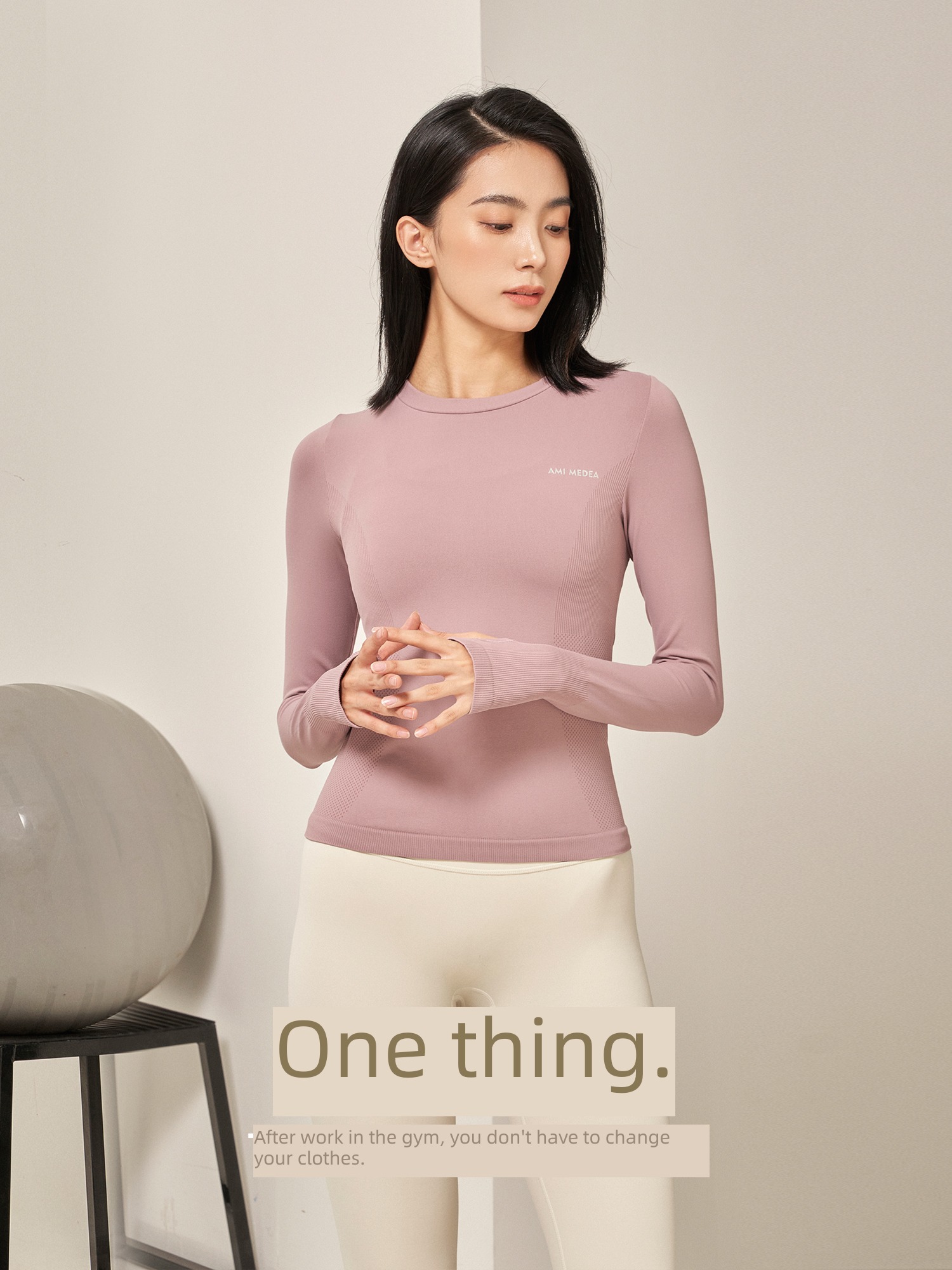 female Long sleeve Quick drying Tight fitting major motion Yoga clothes