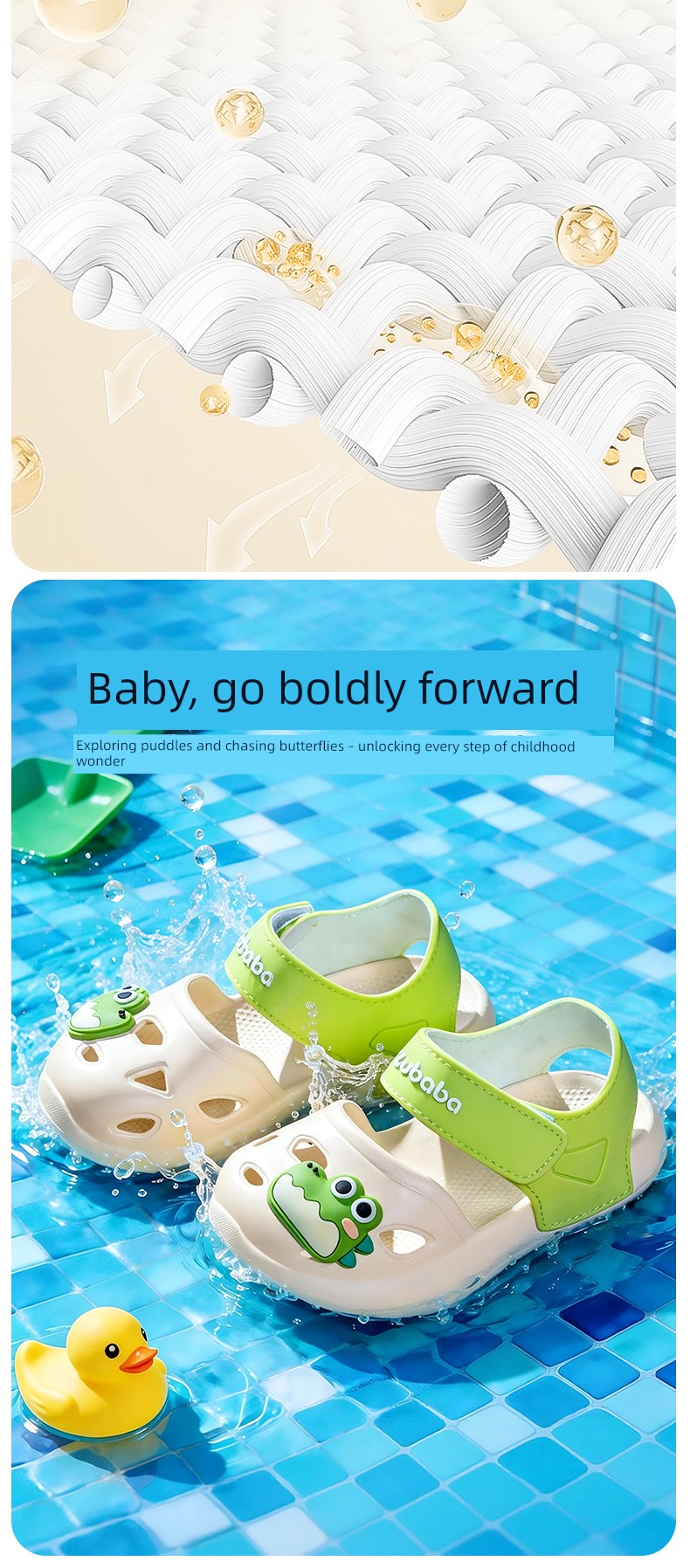 Pig Daddy Children's Slippers, Soft-Soled Baby Slippers for Boys, Indoor Bath Non-Slip Sandals, Girls' Eva Clogs — 7