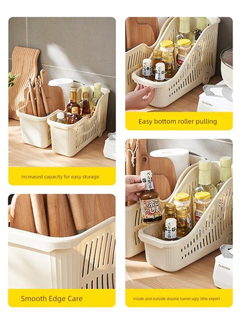 Home kitchen storage box pot lid rack storage rack plastic pot storage rack cabinet storage box storage rack