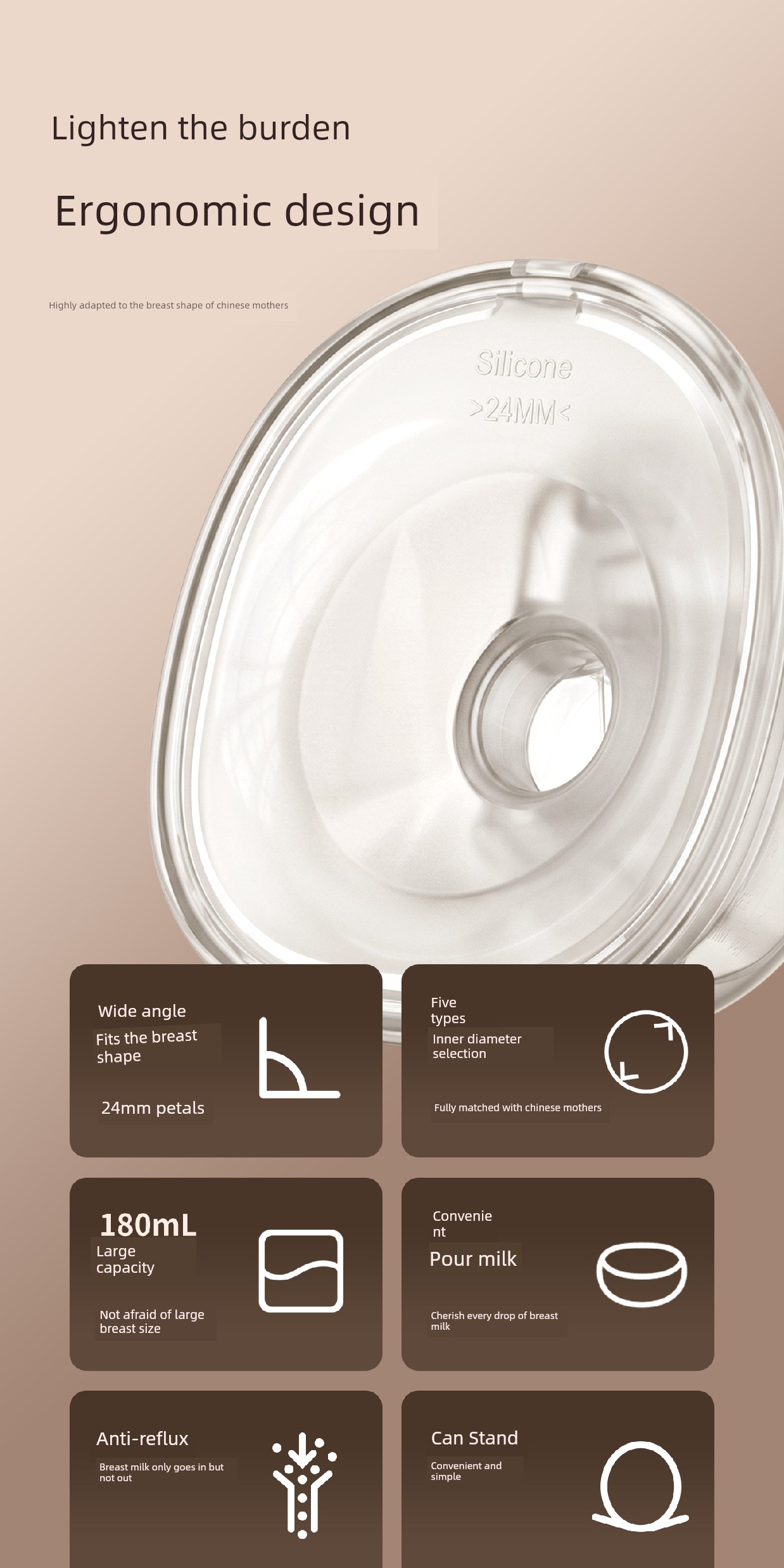 Lubebi Double-Sided Electric Breast Pump, Massage Breast Pump, Fully Automatic Hands-Free Breast Pump, Quiet Breast Pump — 10