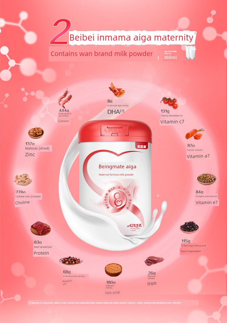 【Ten Billion】Beingmate Aijia Maternity Milk Powder Folic Acid for Early, Middle, and Late Pregnancy 700g Lactoferrin Low Gi Authentic Product — 7