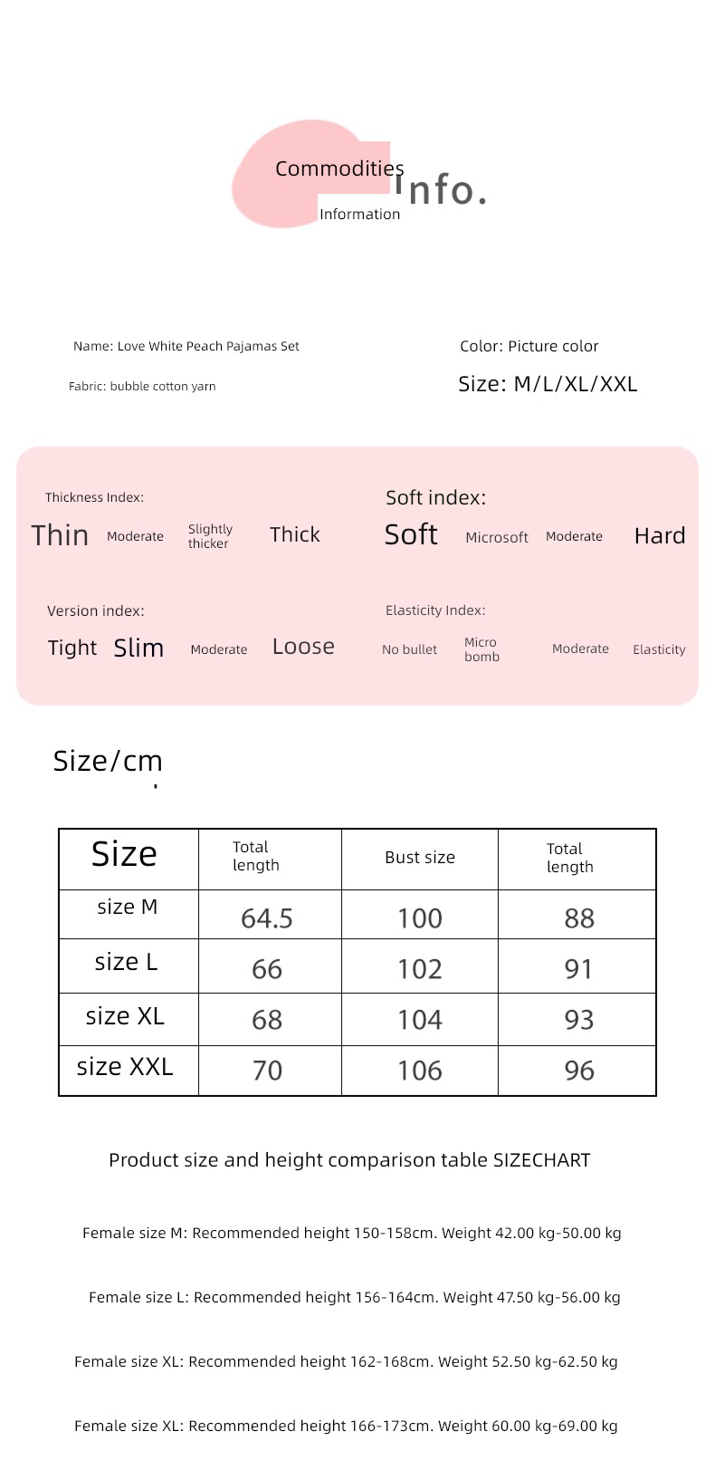 double-deck female Long sleeve trousers Cotton Cherry Simplicity pajamas