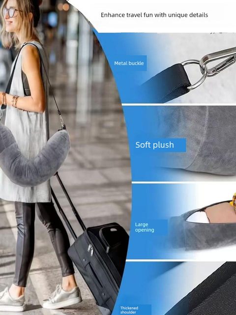 Fillable U-shaped pillow travel neck pillow case storage bag can fill clothes storage pillow filling clothes U-shaped pillow
