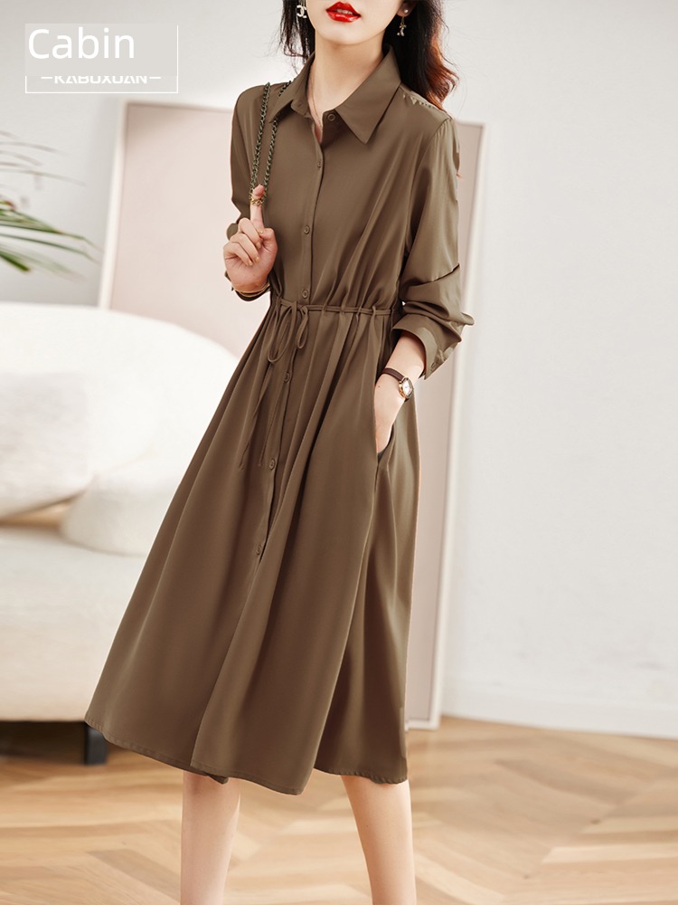 Autumn and winter Women's wear Long sleeve Chiffon temperament Dress