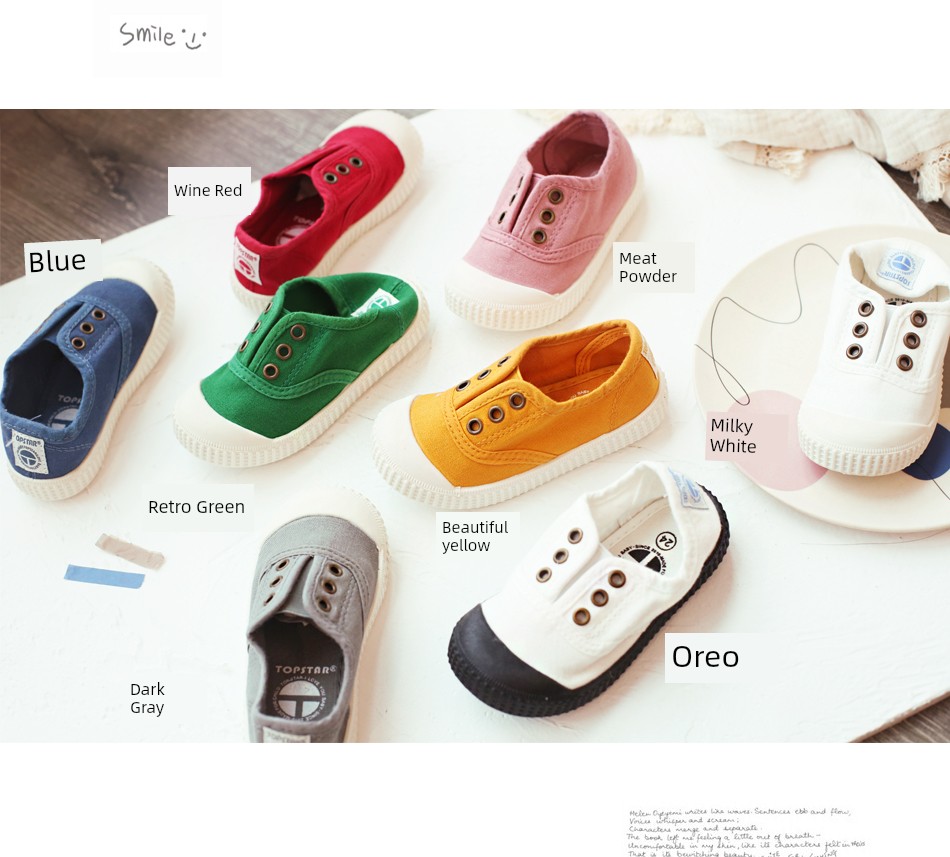 Topstar Kidsren's Canvas Shoes, Boys' Indoor Shoes, Girls' Soft-Soled Cloth Shoes, Kindergarten White Shoes, Baby Shoes — 12