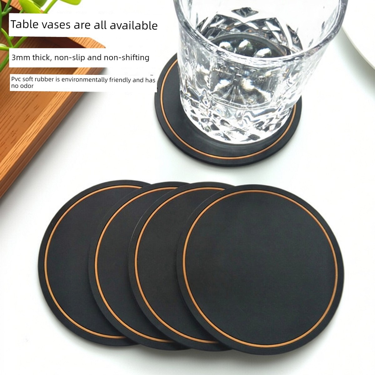 PVC Non-Slip Dining Table Thermal Insulation Chinese Teacup Mat
