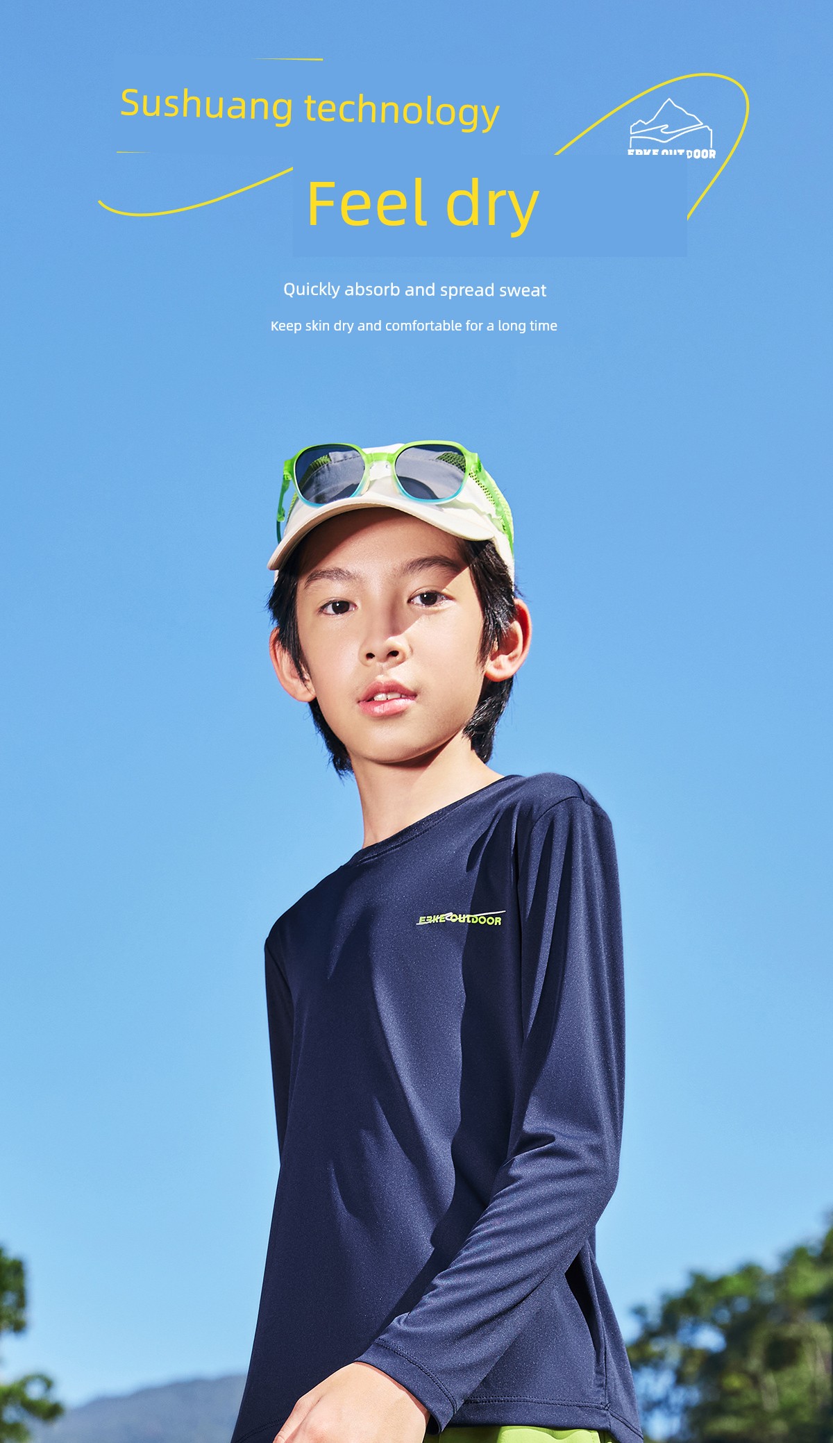Hongxing Erke Quick Drying Clothes Sports Breathable Half Sleeve Children's Clothing — 44