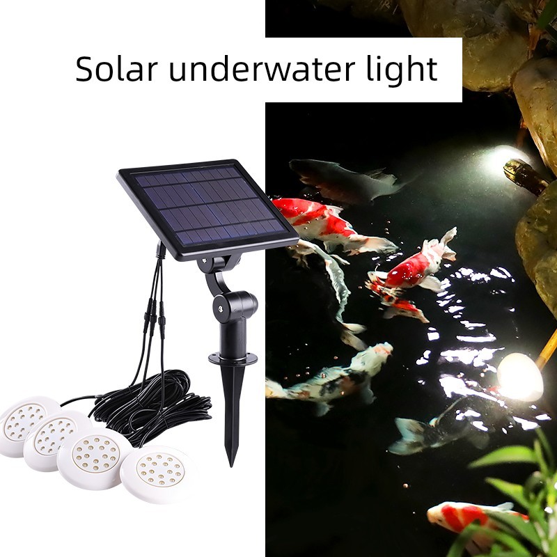 Solar Underwater Lights Outdoor Garden Pond Colorful Lights Landscape Lights Pool Lights Spotlights Underwater Fish Pond Lights Waterproof